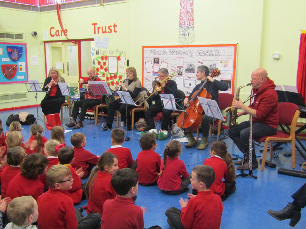 Image of Toe tapping and hand clapping -  a visit from the Music Service