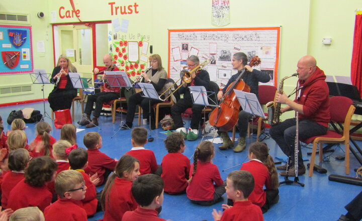Image of Toe tapping and hand clapping -  a visit from the Music Service